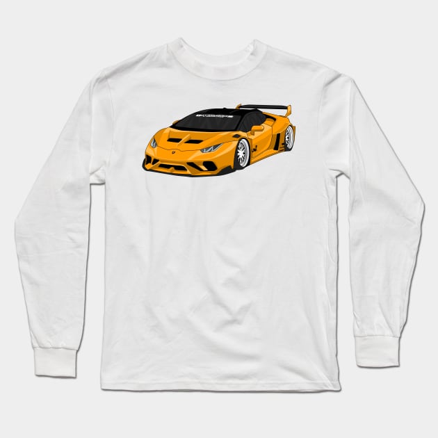 lamborghini huracan ORANGE Long Sleeve T-Shirt by VENZ0LIC